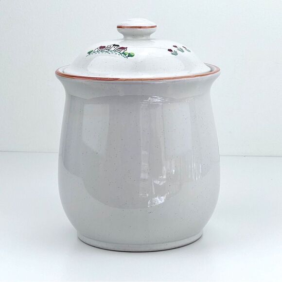 Newcor Stoneware Country Village Cookie Jar Canister - Picture 3 of 11